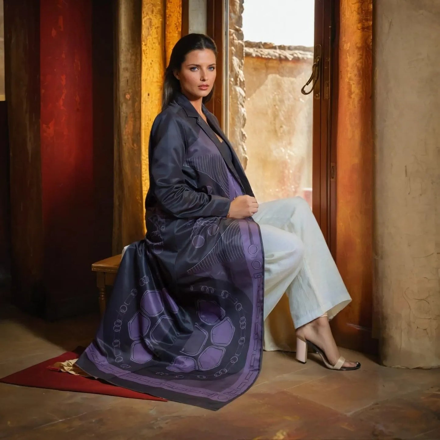 Hermes Abaya in a wonderful purple color